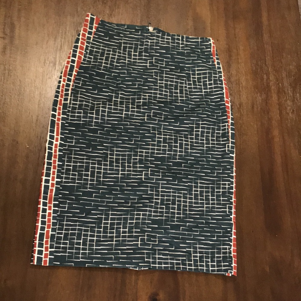 W11 8 by Walter Baker Art Deco Pencil Skirt 97% Cotton 3% Lycra Size XS